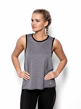 Top Eldar  Zaujímavá blúzka z kolekcie Fit značky Eldar s priehľadnou vložkou (sieťovina, čierny tyl) umiestnenou na chrbte aj okolo ramienok. 