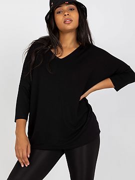 halenka plus size Relevance  Blúzka plus size s 3/4 rukávmi a srdiečkovým výstrihom.