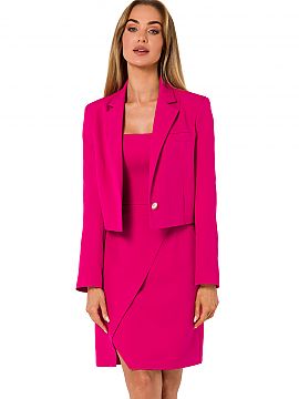 Žaket Moe  Supermoderné sako s kratším strihom a zapínaním na jeden gombík. Bunda s dlhými rukávmi, celopodšitá.