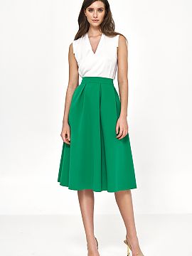 Sukňa Nife  Rozšírená midi sukňa je dokonalou súčasťou výrazného jemného kancelárskeho vzhľadu. V kombinácii s elegantnou košeľou môže 