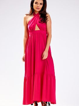 Šaty na deň awama  Šaty sú vyrobené z prírodnej viskózy, ktorá je príjemná na dotyk. Vrchná časť šiat sa zaväzuje za krkom, takže sa dajú dokona